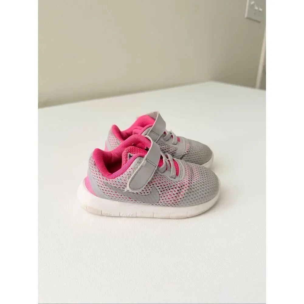 Nike TanjunVelcro 'Grey Digital Pink' Toddler size 7
